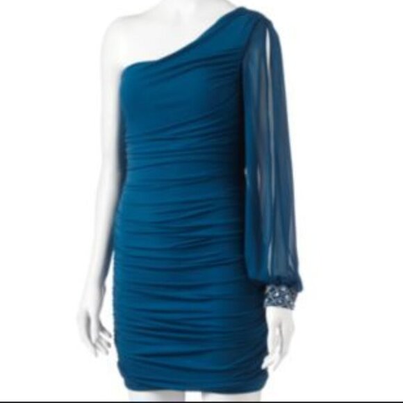 NWT City Triangles Asymmetrical One Shoulder Dress - Picture 9 of 12